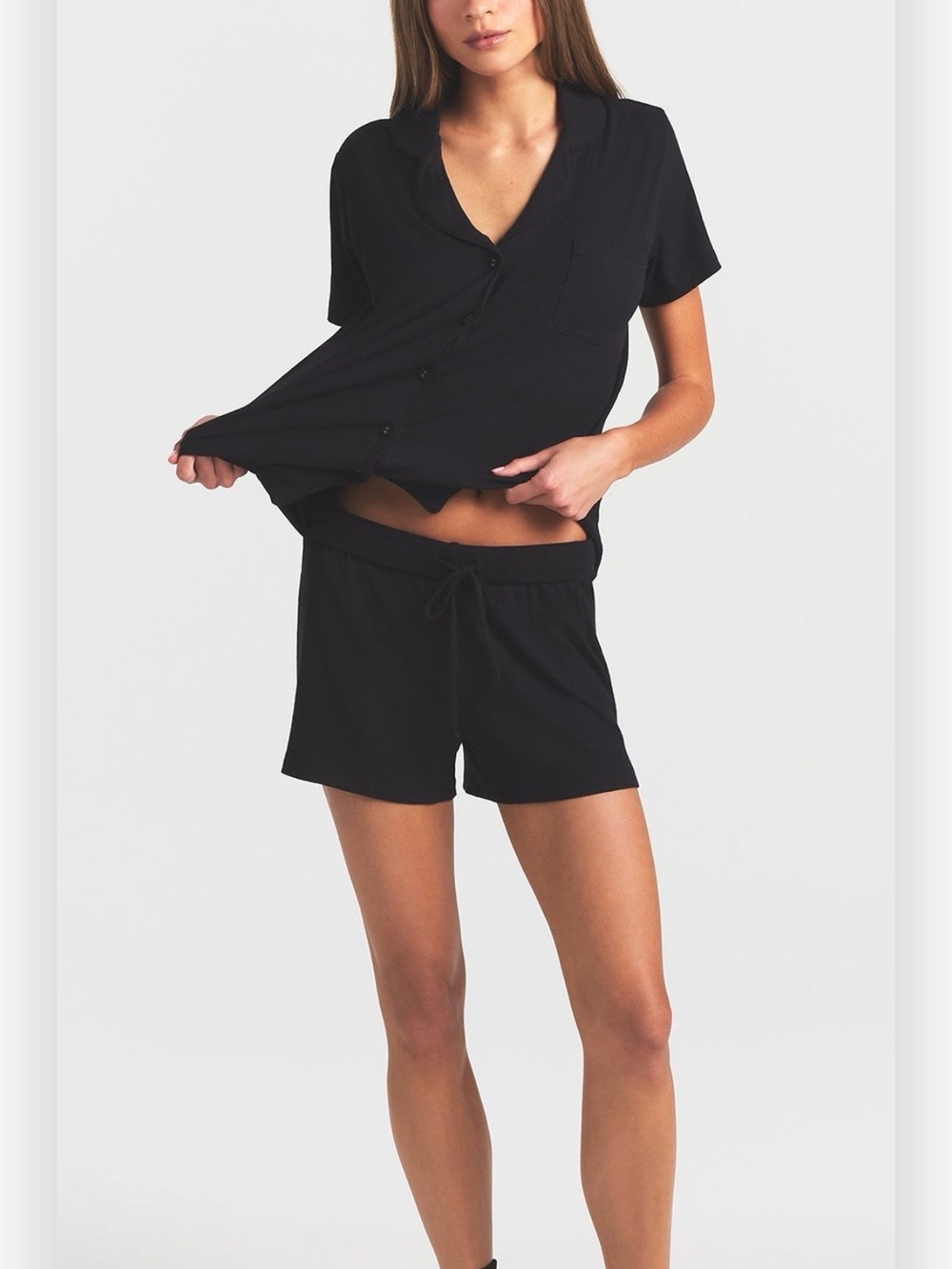 SKIMS Black Soft Lounge Shorts